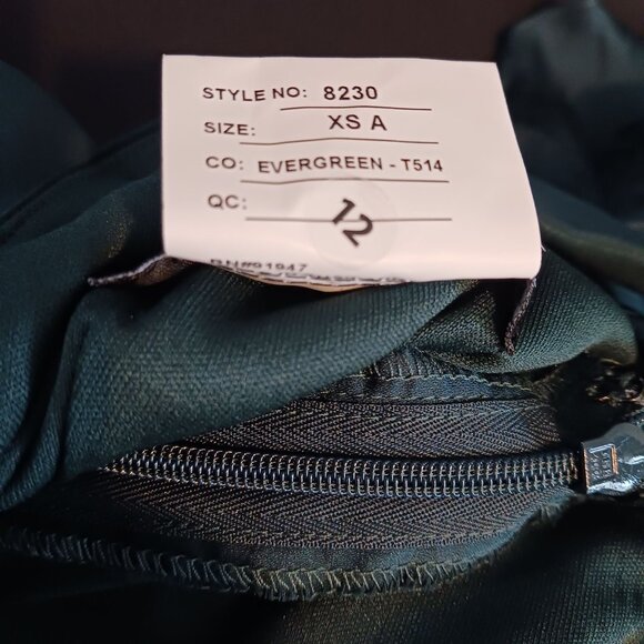 NEW Social Bridesmaids Tie-Neck Halter Maxi Dress Whisper Satin in Evergreen, XS - Picture 7 of 12